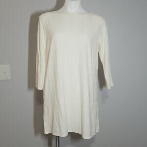 J. Jill Wearever Collection Ivory Tunic Blouse